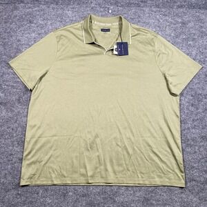 Joseph Abboud Mens Modern Fit Polo Shirt Olive Green Ribbed Cotton 2X New